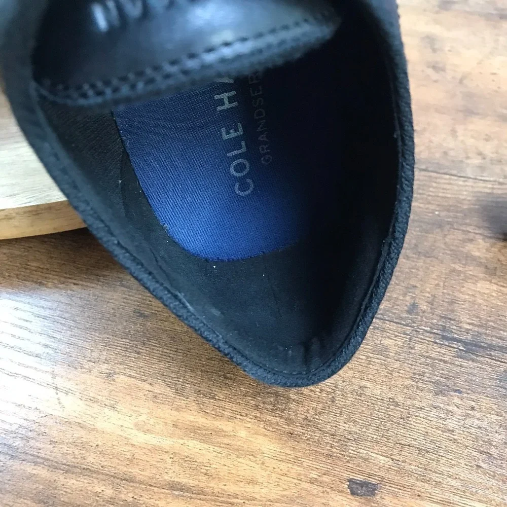 Cole‎ Haan Go To Wingtip Oxford Mens 10M Black Leather Dress Derby Shoes